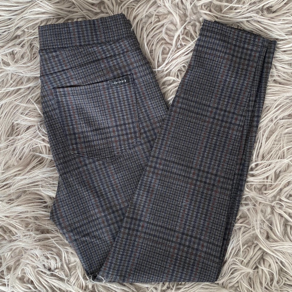 Sancutuary X Anthropology Size Medium Plaid Norholt Leggings Pants
